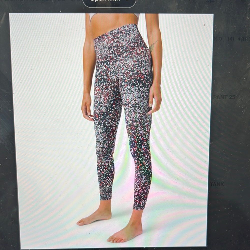 Lululemon Align Pant 25” (color = Water Blossom Multi)
